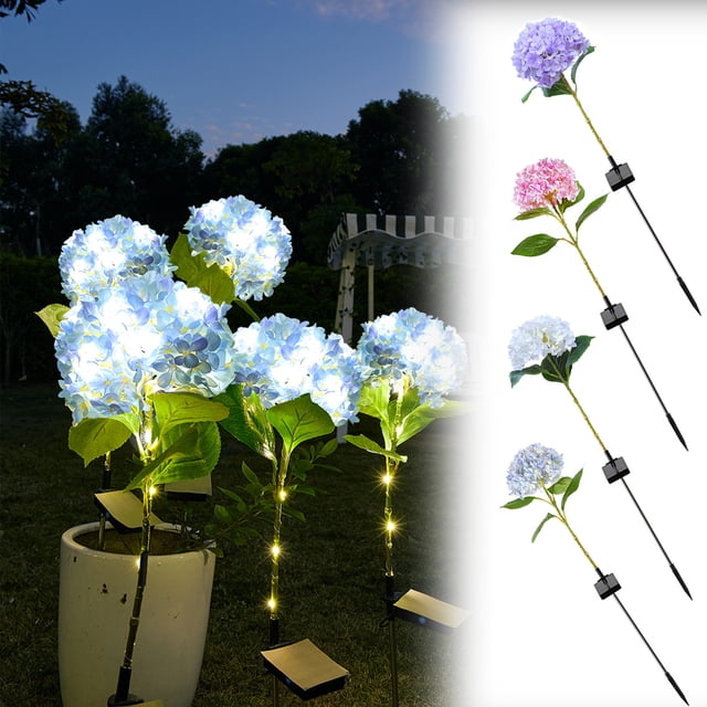Luces solares de jardín al aire libre - Focos decorativos impermeables IP65 para ramas solares para peatones, jardín, patio, decoración de bodas y fiestas