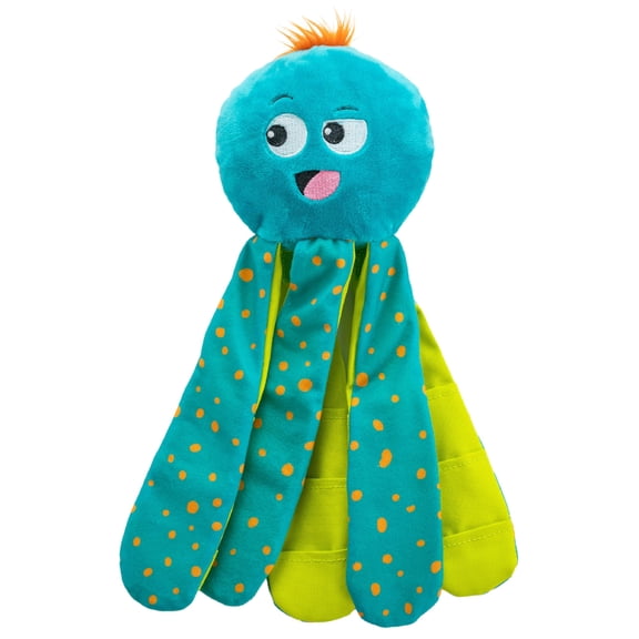 Outward Hound Nina Ottosson Silly Legz Interactive Plush Dog Puzzle, Dog Enrichment Toys, Plush, Floppy, Long, Octopus, Blue