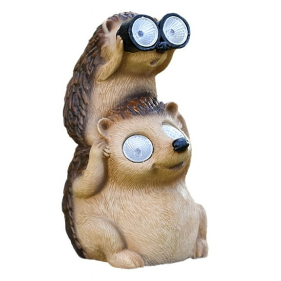 Solar Powered Animal Resin Ornaments Outdoor Yard Garden Decor Figurines Statue Decoration B