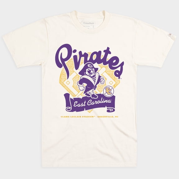 Unisex Homefield Cream ECU Pirates Powder Purple Game T-Shirt
