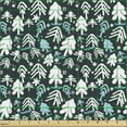 thumbnail image 2 of Christmas Fabric by the Yard, Winter Doodle Happy New Year Themed Abstract Trees with Snowflakes, Decorative Upholstery Fabric for Sofas and Home Accents, Pale Blue Dark Blue by Ambesonne, 2 of 5