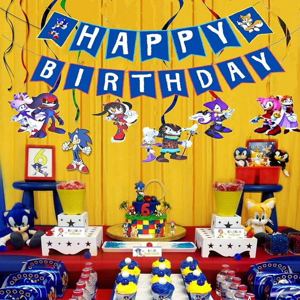 Sonic The Hedgehog Party Supplies, Sonic Game Thème Anniversaire
