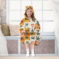 thumbnail image 7 of FORMRS Wearable Blanket Hoodie with Sleeves for Kids Cozy Flannel Sweatshirt, Cartoon Plants, 7 of 7