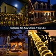thumbnail image 6 of Morttic LED Rope Lights Battery Operated, 2 Pack Each 39Ft 100 LED Outdoor/Indoor Waterproof Fairy Lights, 8 Modes Dimmable/Timer Tube Lights with Remote for Garden Party Decoration Warm White, 6 of 15