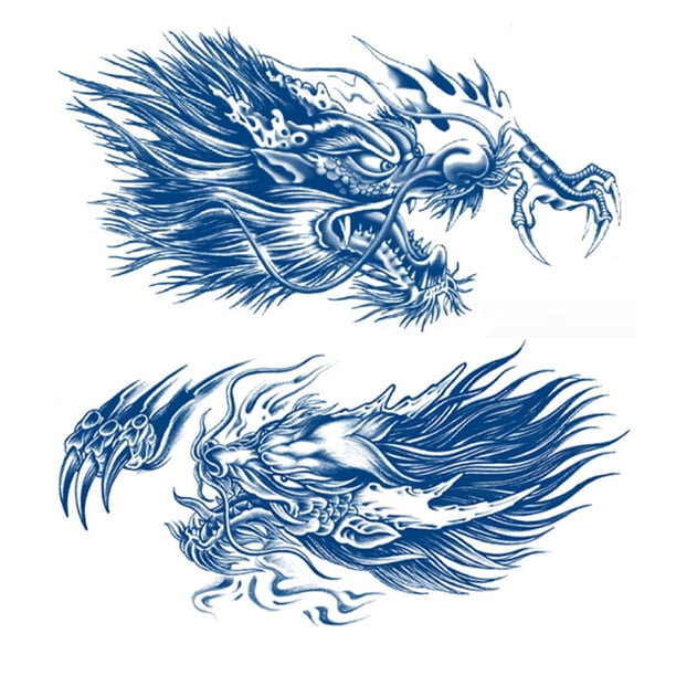 Etiqueta Engomada Del Tatuaje Las Ángel Animal 2PCS Durable para Hombres Y Mujeres
