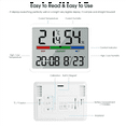 8280 Slim Simple Digital Clock Can Be Wall Mounted Lcd MultiFunction