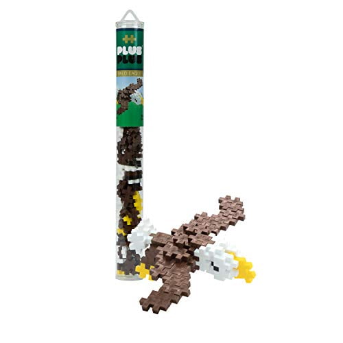 Plus-Plus - Construction Building Toy, Mini Maker Tube - 70 Piece - Bald Eagle