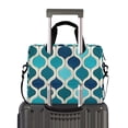 thumbnail image 2 of FORMRS 16" Laptop Bag Carrying Sleeve Case with Handle Travel Shoulder Briefcase, Blue Geometric Pattern, 2 of 8