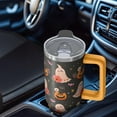 thumbnail image 5 of Halloween Tumbler 30 oz with Handle and Straw Pumpkin Ghost Travel Cup Halloween Holiday Gifts Insulated Bottle, 5 of 5
