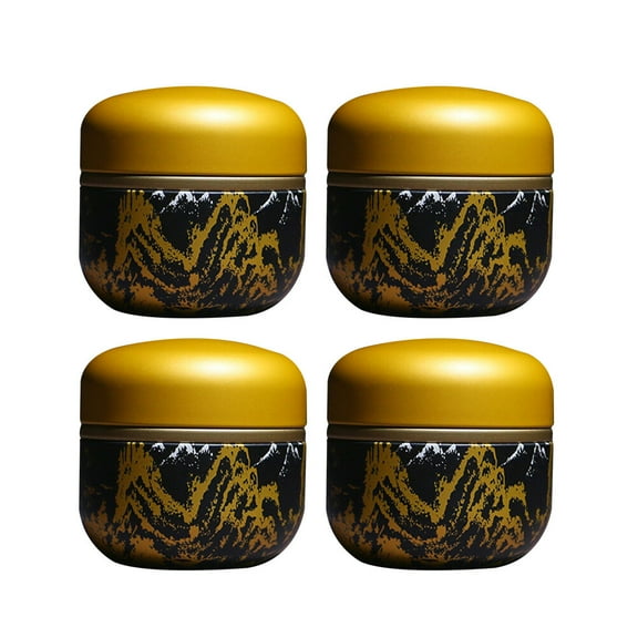 FRCOLOR 4 Pcs Loose Leaf Tea Storage Container Basket Tinplate Jar Travel