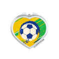 thumbnail image 1 of Brazil Soccer Football Sports Heart Mirror Travel Magnification Portable Handheld Pocket Makeup, 1 of 3