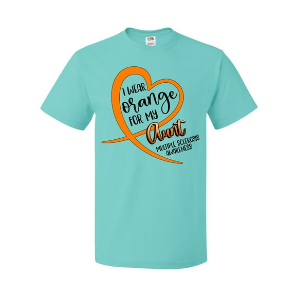 Inktastic I Wear Orange for my Aunt Multiple Sclerosis Awareness T-Shirt