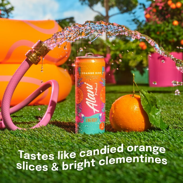 Alani Nu Energy Drink, Orange Kiss, Zero Sugar, 200mg Caffeine, 12