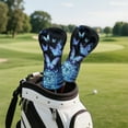 thumbnail image 3 of Yuyamidu Blue Butterfly Golf Club Head Covers Fashion Golf Club Cover Accessories Waterproof PU Leather for Woods and Driver Fairway Hybrids, 3 of 7