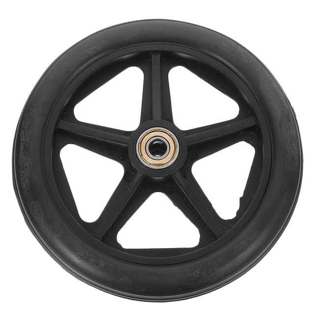 FONDOTIN Easy Install Front Rubber Wheel Replacement for Wheelchair Outdoor Indoor Use Accessory