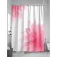thumbnail image 5 of Fsddascl Pink Flower Shower Curtain Set - 48" x 72" Washable Bathtub Curtain with 12 Hooks, Boho Modern Floral Abstract Ombre Leaf White Waterproof Fabric Stall Shower Curtains for Bathroom/Bathtub, 5 of 6