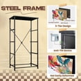 thumbnail image 4 of 4 Drawer Vertical Storage Dresser Abstract flower blooming floral Grunge textured with Wood Top Fabric Pull Drawers, 4 of 8