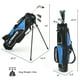 Gymax 28'' Portable Junior Complet Golf Club Ensemble pour les Enfants Âgés de 8 + Set de 5 Bleu – image 2 sur 10