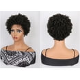 thumbnail image 3 of Unique Bargains Lace Front Wigs Heat Resistant Short Curly Wigs Black, 3 of 8