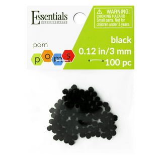 Essentials by Leisure Arts Pom Poms - Black -3 - 4 piece pom poms