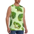 thumbnail image 2 of Pofeuu Broccoli 3 Print Men's Muscle T-Shirt, Sleeveless, Muscle Tank, Classic Muscle Tee Top For Men Casual Sleeveless Muscle T-Shirt Trendy Clothes-XX-Large, 2 of 7