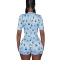 thumbnail image 4 of AMERTEER Pyjama de Combinaison à Manches Courtes à Col en V Profond pour Femme, 4 of 4
