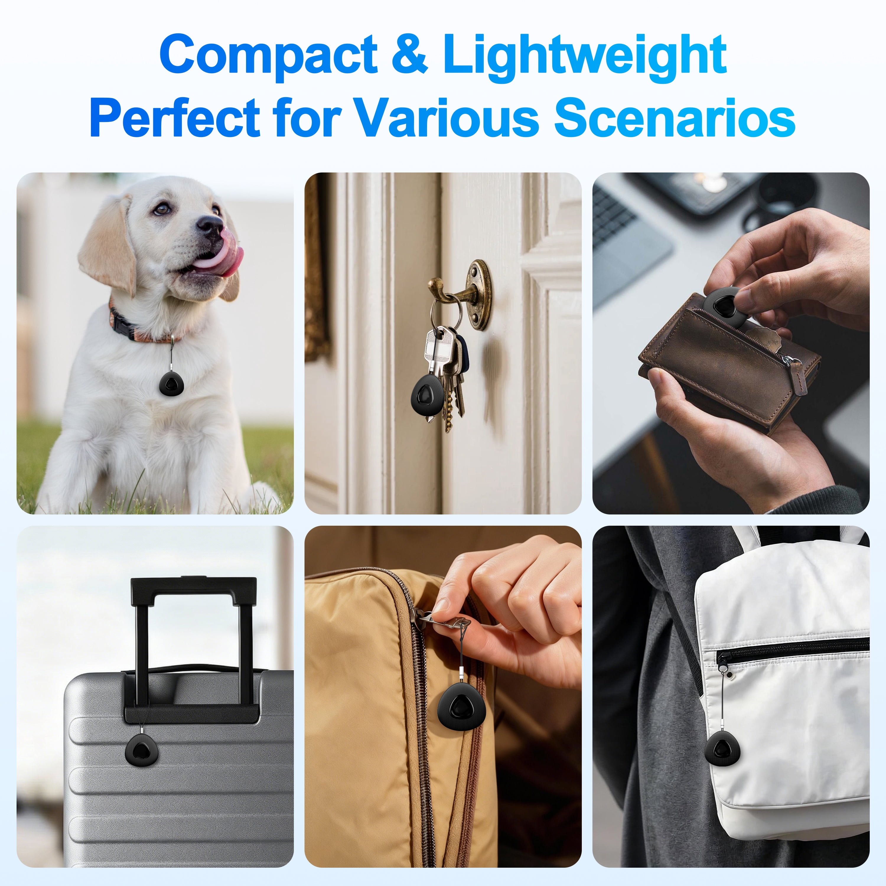 Tracker, 4-Pack Smart Tracker, Key Finder and Item Locator Works with Apple Find My (Android Only), with Protective Case/Key Ring/Lanyard, Tracker Tag for Keys/Luggage/Wallet, etc.