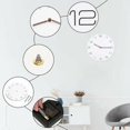 thumbnail image 5 of Colgante de pared de madera, reloj redondo silencioso, reloj de pared moderno y delgado, decoración, 30cm de espesor, 5mm, blanco, 5 of 5