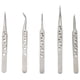 thumbnail image 1 of GOOHOCHY 5 pinzas de precisión de acero inoxidable para soldadura electrónica y manualidades., 1 of 7