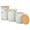 Marble, variant on Farmlyn Creek White Ceramic Canisters - Coffee Canisters with Airtight Wood Lids - Countertop Coffee Tea Sugar Container Set - Flour & Sugar Storage Containers - 3 Pack, 4x4x5.9/4x4x4.9/4x4x3.9 in