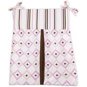 Little Bedding by NoJo - Ivy League Argyle Diaper Stacker, Pink