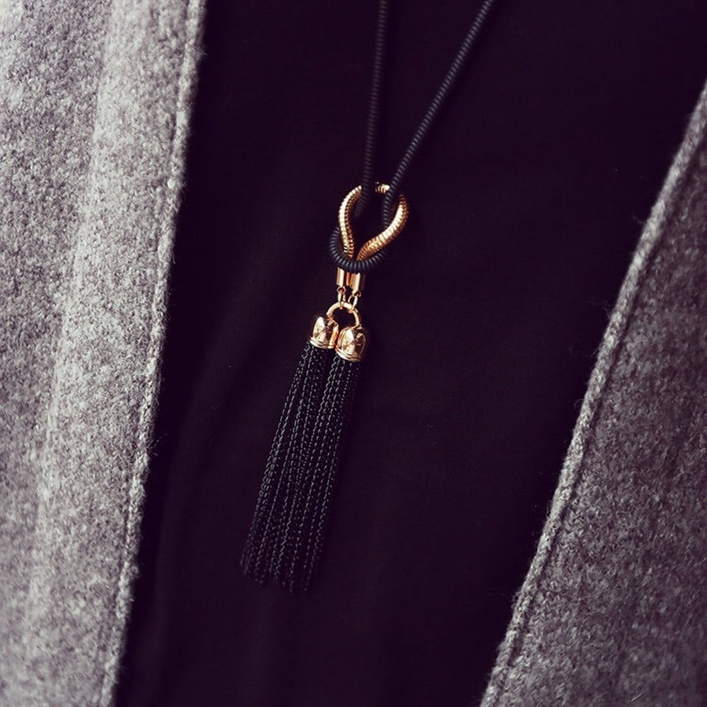 Women Necklaces Exquisite All Chain Tassel Sweater Long Chain - Main Image