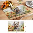 thumbnail image 6 of A Dog Placemats Set of 2, Play Among The Flowers Butterfly Watercolor Non-Slip Place Mats Washable Table Mats for Kitchen Dining Table Decorations Indoor/Outdoor, 6 of 9