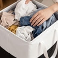 thumbnail image 5 of Linnome Foldable Large Capacity Laundry Basket Breathable Dirty Clothes Hamper Portable Washing Bin for Bedroom Bathroom Closet Household Sundry Organization, 5 of 6