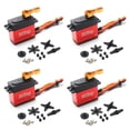 thumbnail image 1 of Lot de 4 Servo Numérique Haute Couple 30KG avec Boîtier en Alliage d'Aluminium Rouge & PBT, Rotation 270°, 5 Engrenages en Acier Inoxydable, 2 Roulements BB, Bras Servo Orange 25T, Tension 4.8-7.2V, Vitesse 0.17-0.24sec/60°, 1 of 6