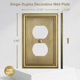 OKAWYC Ardelo Zinc Alloy Duplex Outlet Wall Plate, 1-Gang, Antique ...