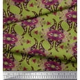 thumbnail image 3 of Soimoi Polyester Crepe Fabric Leaves & Floral Paisley Fabric Prints by Yard 42 Inch Wide, 3 of 3