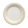 thumbnail image 6 of Efavormart 25 Pack White Dinner Paper Plates With Gold Basketweave Pattern Rim, 9" Round Disposable Party Plates, 6 of 8