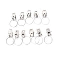 thumbnail image 3 of HEALEEP 20Pcs Drapery Curtain Rod Clip Rings Plated Silver Color Easy Glide Household, 3 of 6