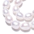 thumbnail image 3 of 2 strand Natural Cultured Freshwater Pearl Beads Strands Rice Seashell color 9.7~11.5x8.3~9mm Hole: 0.7~0.8mm 17~18pcs/strand 7.09 inch(18cm), 3 of 6