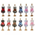 thumbnail image 3 of Puppy Dog Dress,Thin Cute Floral Princess Ribbon Skirt for Small Dogs Cats for Summer (Black Dot,M), 3 of 7