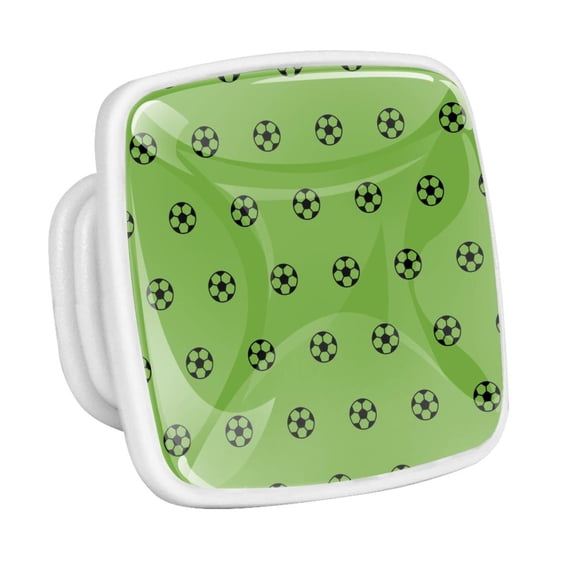 4PCS Square Cabinet Fluorescence Knob Glowing in the Dark Furniture Drawer Pulls Handle with Screws Sports Soccer Football