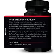 Force Factor DIM Supplement, 300mg Diindolylmethane to Help Decrease Estrogen in Men & Women, Support Hormone Health, Superior Absorption, 30 Capsules