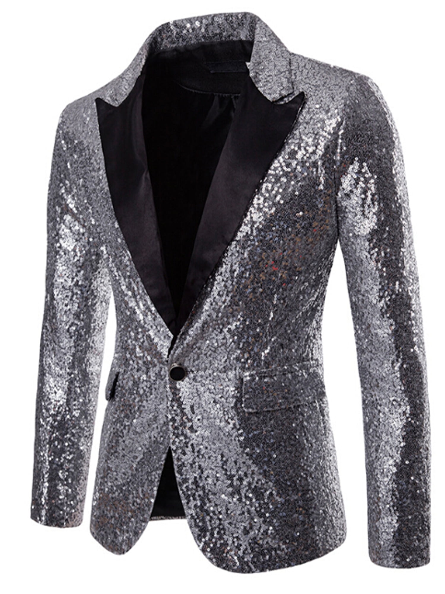 CenturyX Formal Men Glitters Suit Jackets Sequins Party Button Dance ...