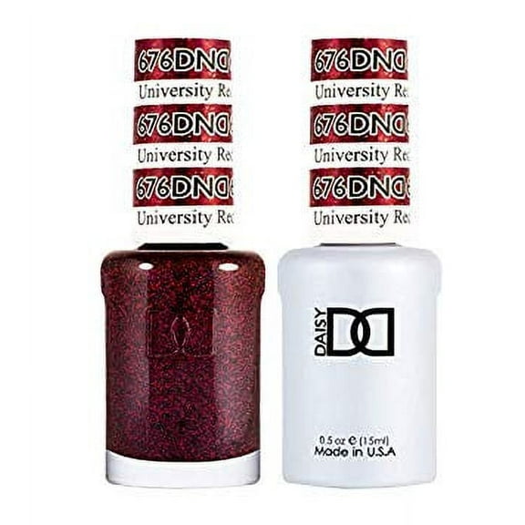 DND Nail Polish Gel & Matching Lacquer Set - 676 UNIVERSAL RED
