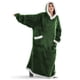 thumbnail image 1 of Manta de franela súper larga con mangas para parejas, bata acogedora, cálida para el hogar, sudaderas con capucha de invierno, manta de TV de lana, regalo de gran tamaño, 1 of 4
