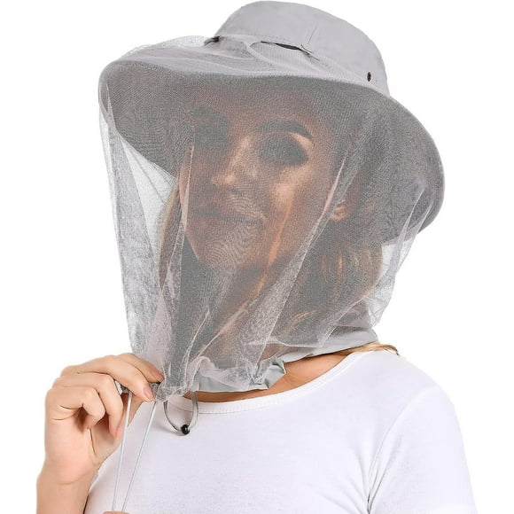 Mosquito Net Hat Insect Repellent Hat Upf 50+ Sun Protection, Outdoor Invisible Net, Unisex