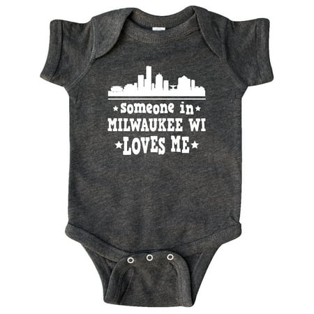 

Inktastic Milwaukee Wisconsin Someone Loves Me Gift Baby Boy or Baby Girl Bodysuit