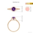 thumbnail image 6 of ANGARA Natural Amethyst Twist Rope Split Shank Ring in 14K Rose Gold for Women (Size-6mm) | February Birthstone, Birthday, Anniversary, Jewelry Gift for Women | Natural Amethyst Ring, 6 of 10