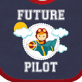 thumbnail image 4 of Inktastic Future Pilot Airplane for Boys Boys Baby Bib, 4 of 4